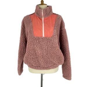 Wild‎ Fable Sherpa Pullover 1/2 Zip Sweater Medium